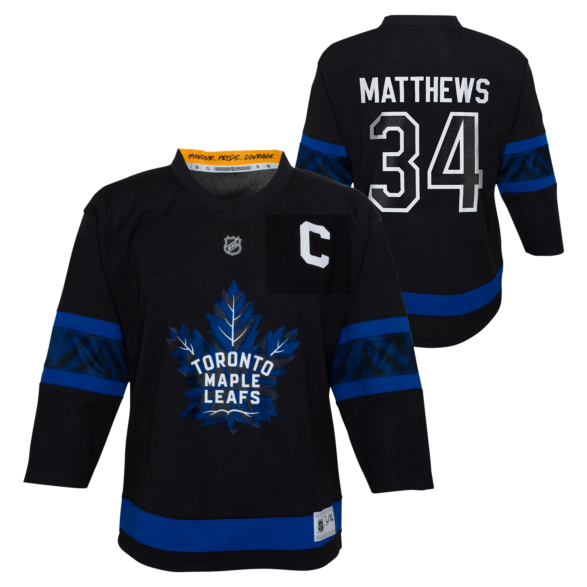 Toronto Maple Leafs Auston Matthews Black Alternate Player NHL Jersey Youth