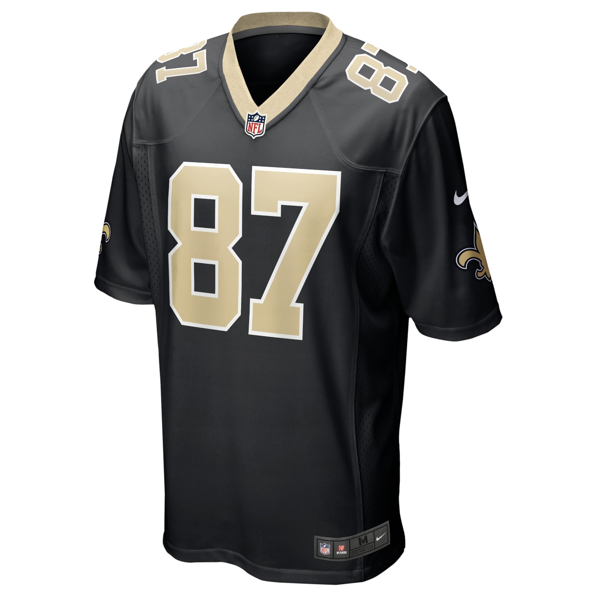 New Orleans Saints Foster Moreau Black Game NFL Jersey Men's