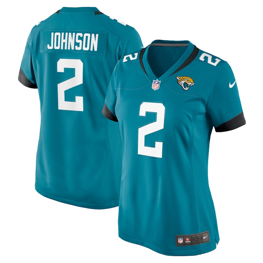 D'Ernest Johnson 2 Jacksonville Jaguars Game Teal NFL Jersey Women's