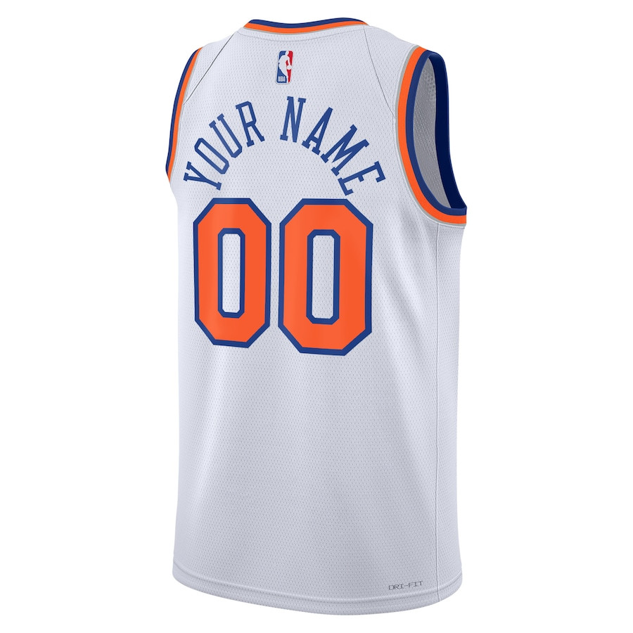 New York Knicks 2023/24 Association Swingman Custom White NBA Jersey Men's