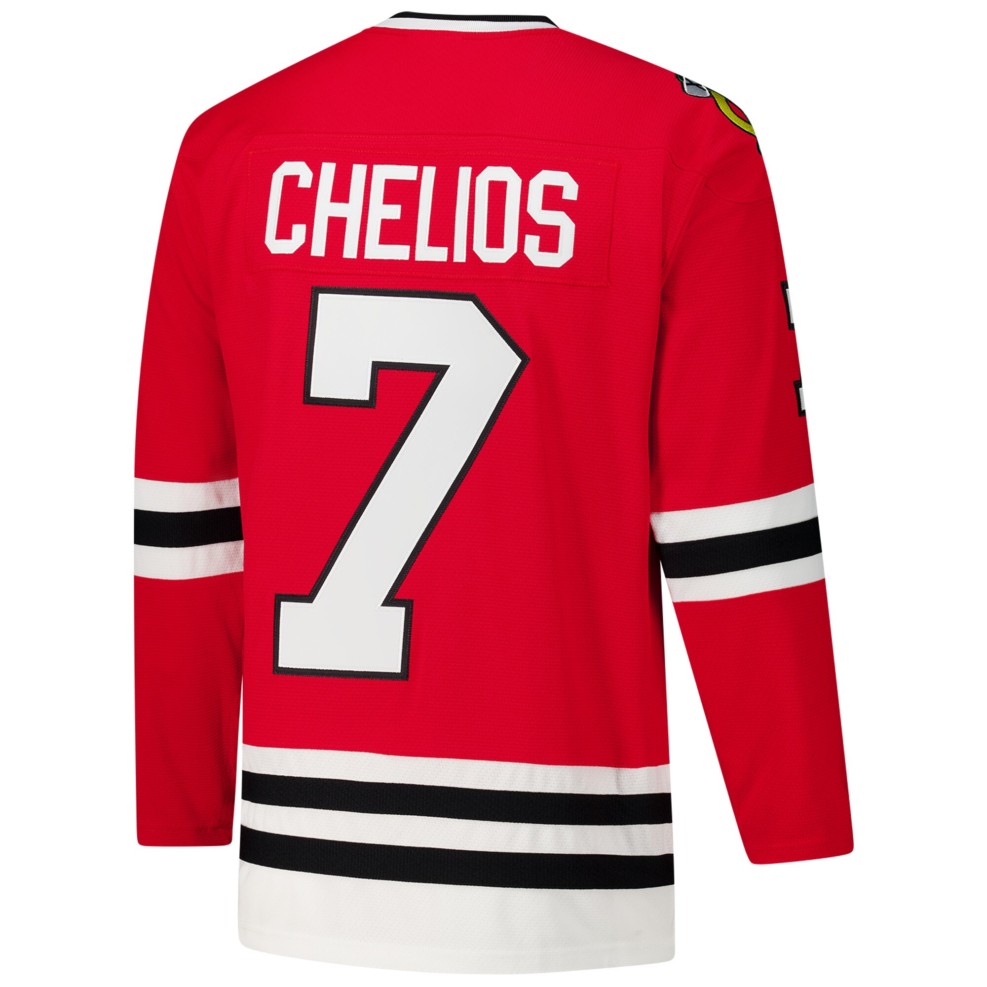 Chicago Blackhawks Chris Chelios Red 1991-92 Power Play NHL Jersey Men's