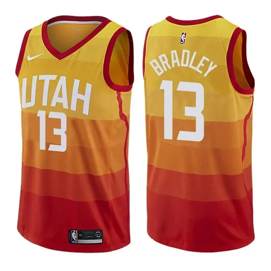 Utah Jazz Tony Bradley 13 City Edition Gold NBA Jersey Men's