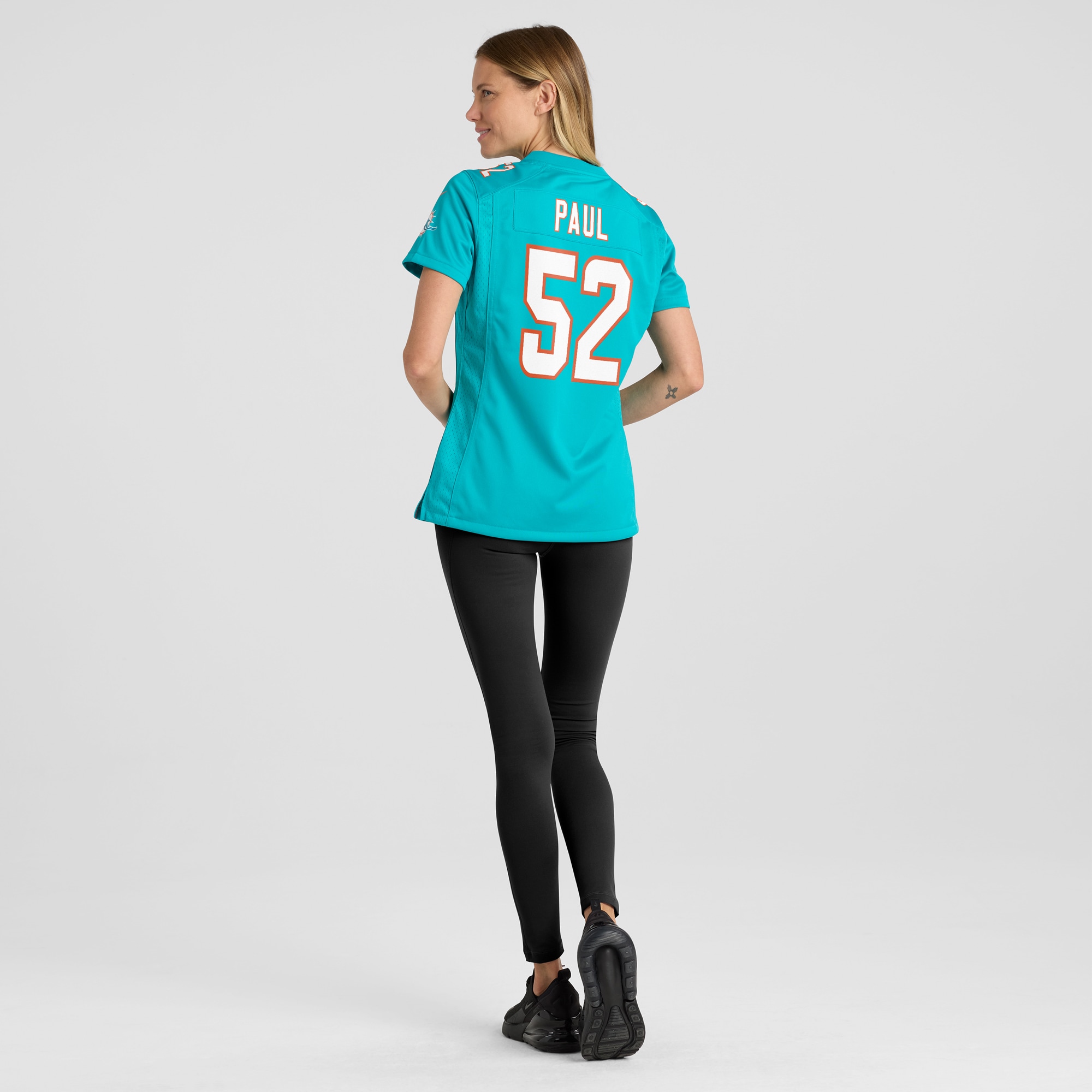 Miami Dolphins Patrick Paul Aqua Game NFL Jersey Women's
