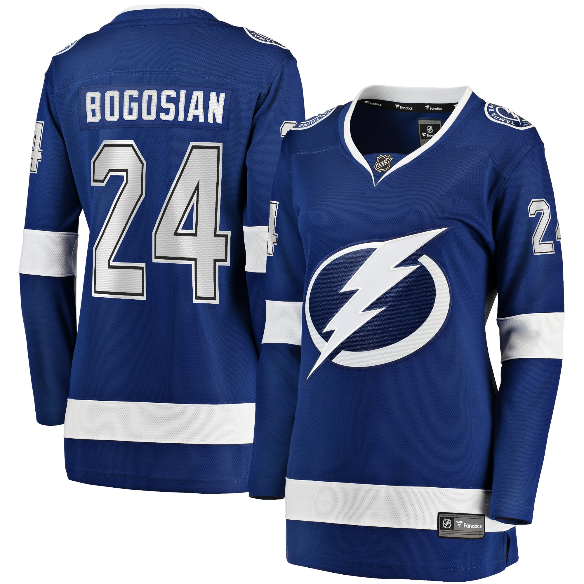 Tampa Bay Lightning Zach Bogosian Blue Home Breakaway Player NHL Jersey Women's
