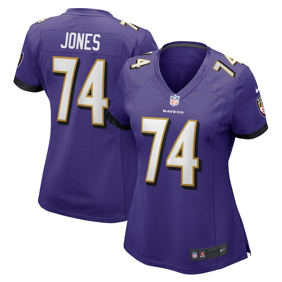 Josh Jones 74 Baltimore Ravens Game Purple NFL Jersey Women's