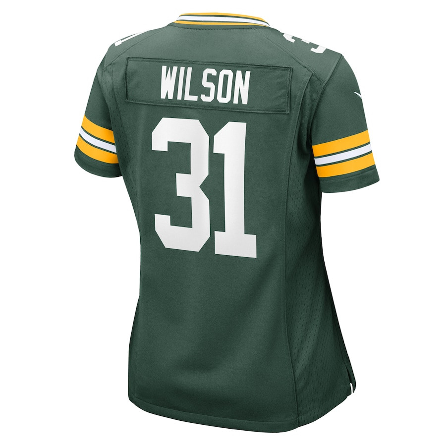 Emanuel Wilson 31 Green Bay Packers Game Green NFL Jersey Women's