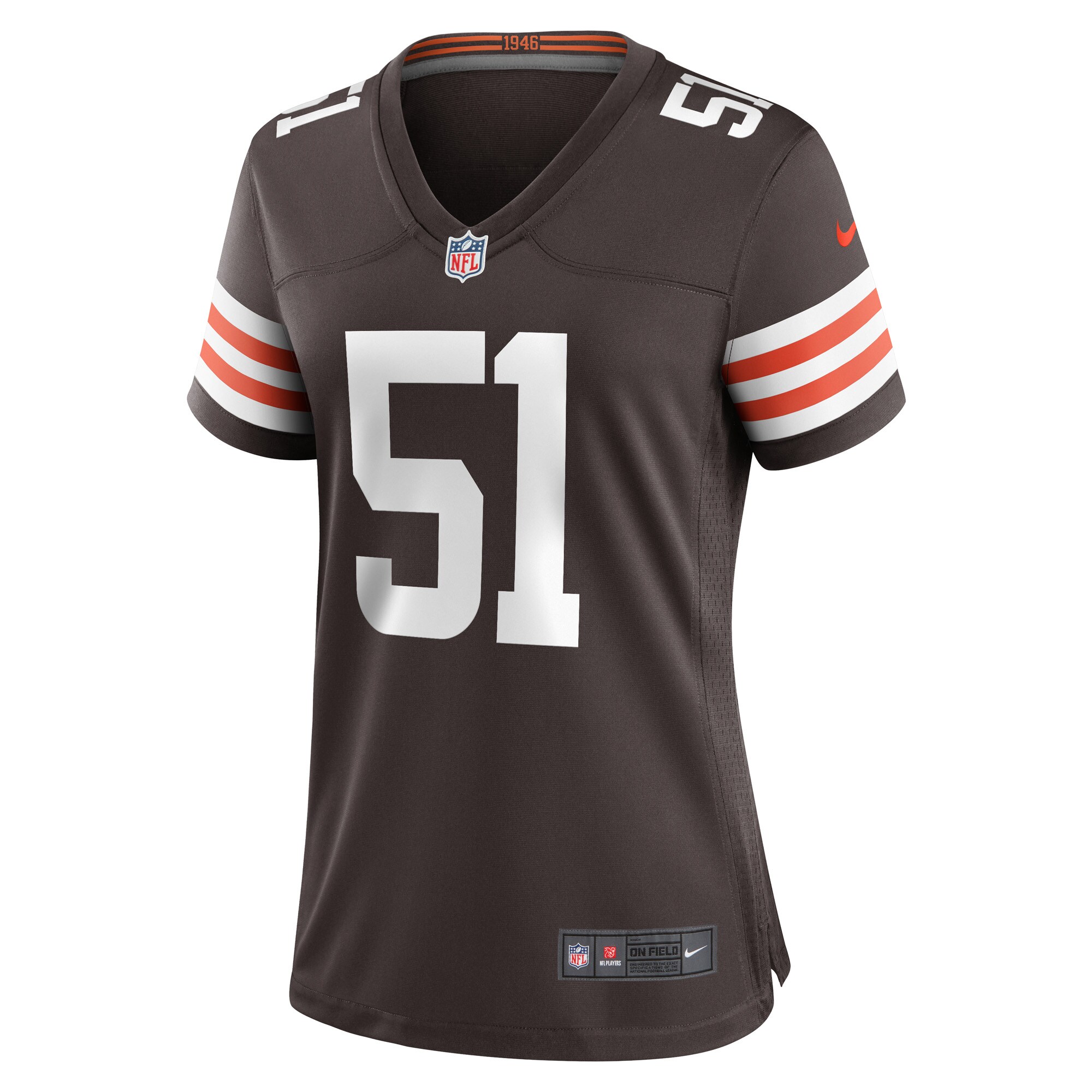 Cleveland Browns Kunaszyk Brown Game Player NFL Jersey Women's