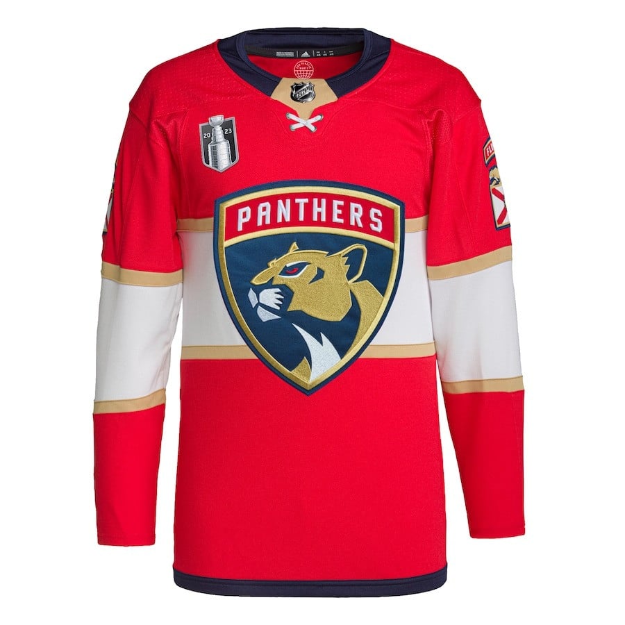 Florida Panthers 2023 Stanley Cup Final Home Primegreen Red NHL Jersey Men's