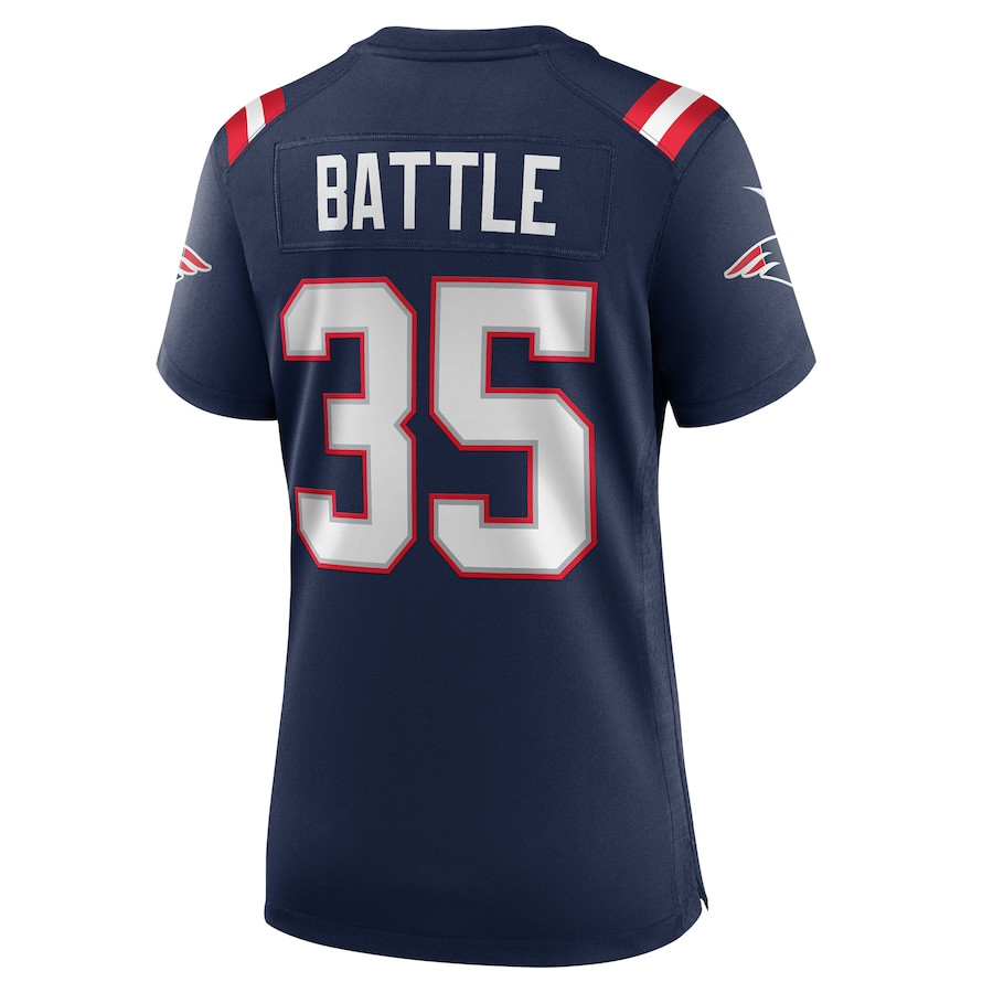 Miles Battle 35 New England Patriots Game Navy NFL Jersey Women's