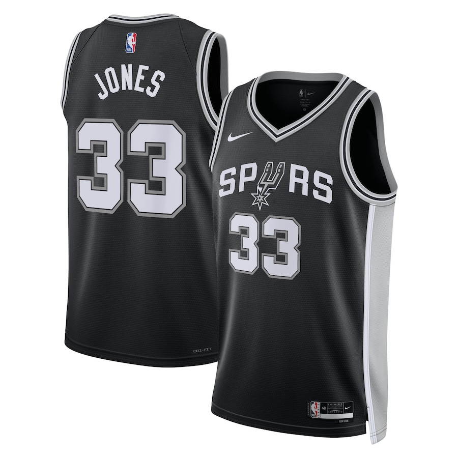 Tre Jones 33 San Antonio Spurs Unisex Swingman Icon Edition Black NBA Jersey Unisex