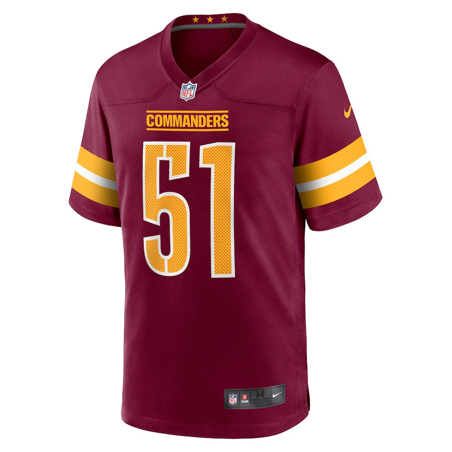 David Mayo 51 Washington Commanders Game Burgundy NFL Jersey Men's