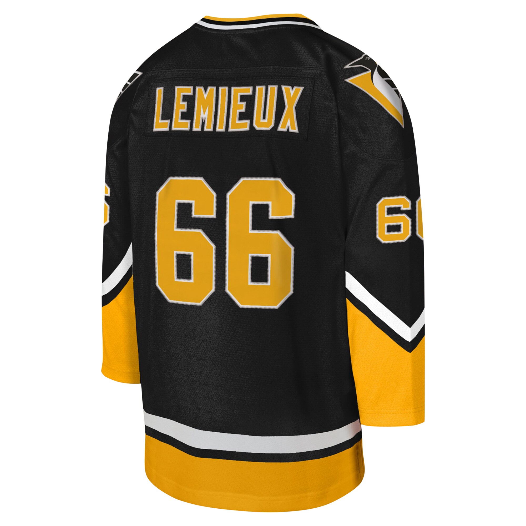 Pittsburgh Penguins Mario Lemieux Mitchell Ness Black 1992-93 Blue Line Captain Patch Player NHL Jersey Youth