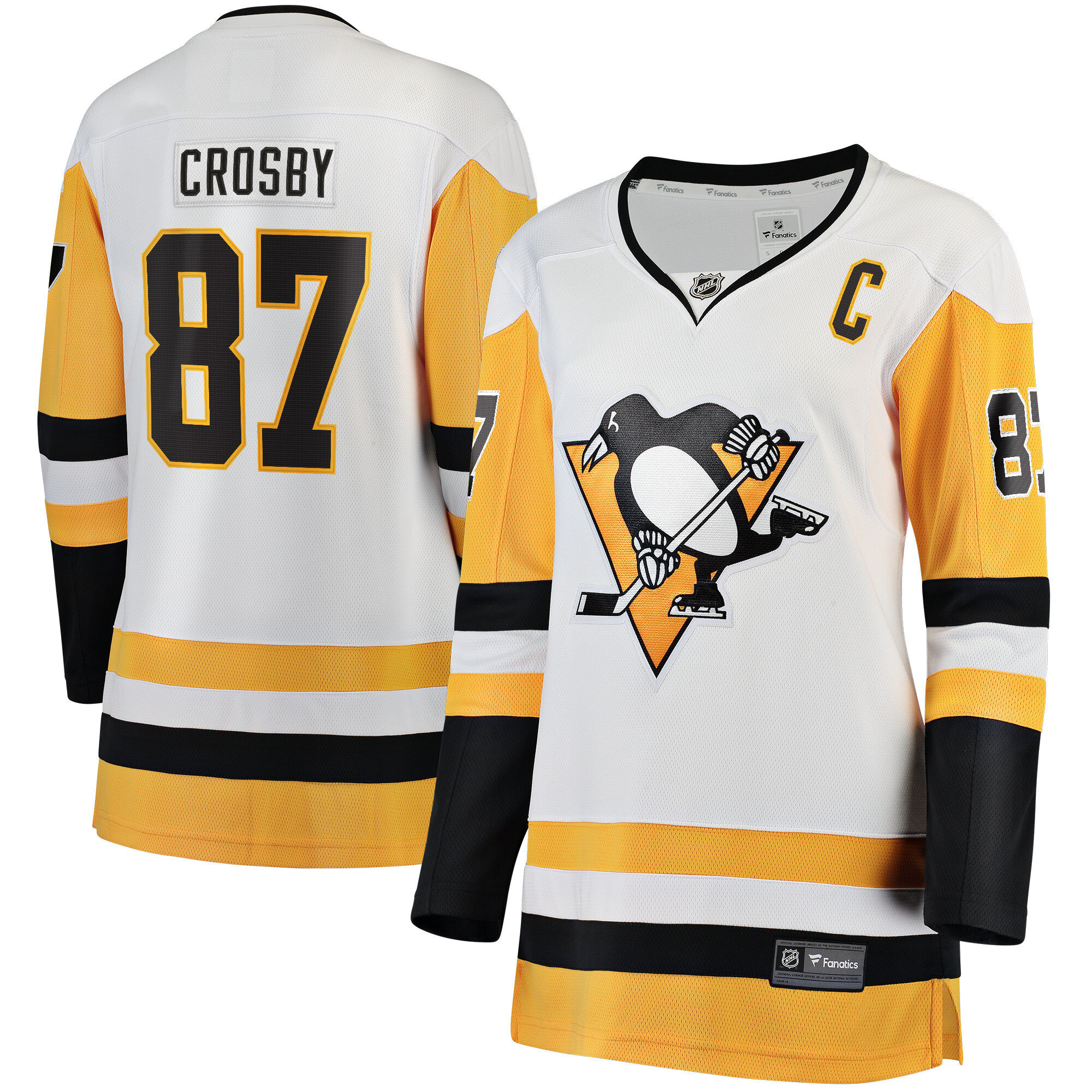 Pittsburgh Penguins Sidney Crosby White Premier Breakaway Player NHL Jersey Women's