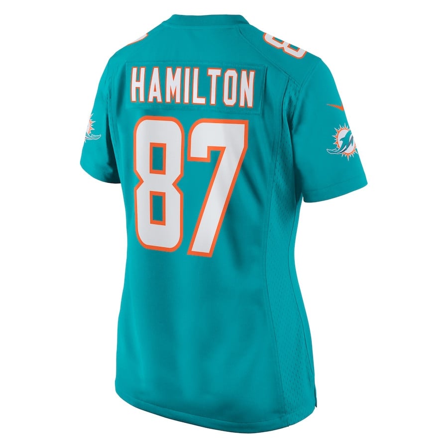 DaeSean Hamilton 87 Miami Dolphins Home Game Aqua NFL Jersey Women's
