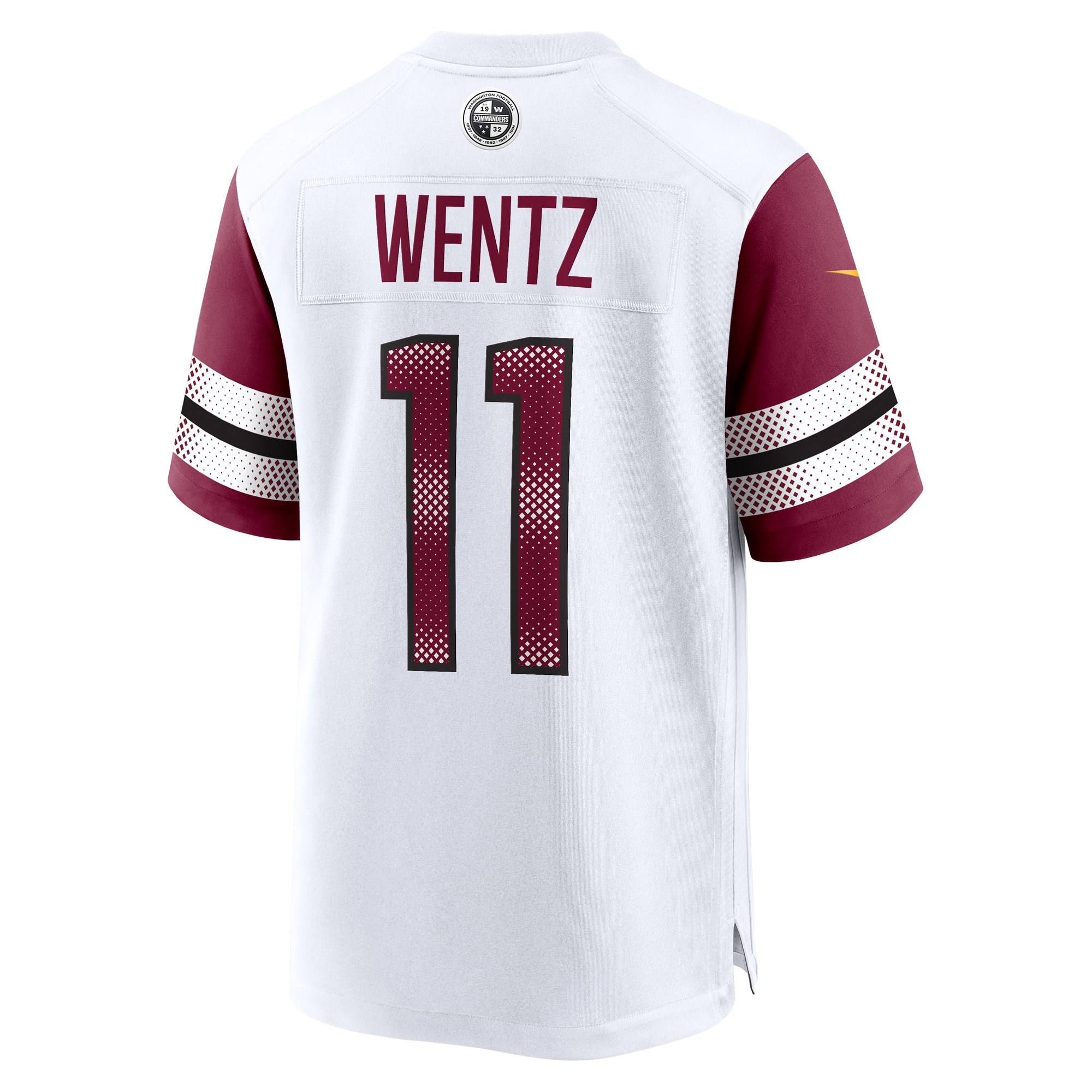 Washington Commanders Carson Wentz White Game NFL Jersey Men's