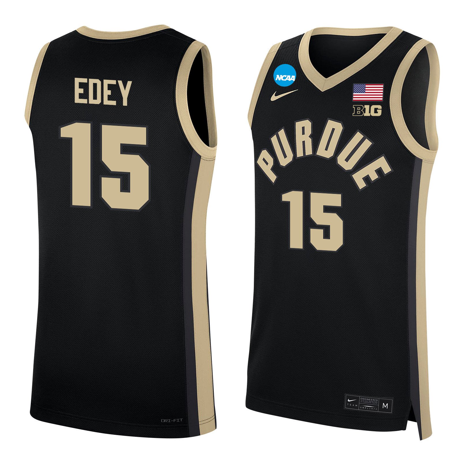 Zach Edey 15 Purdue Boilermakers 2024 Black Unisex NCAA Jersey Unisex