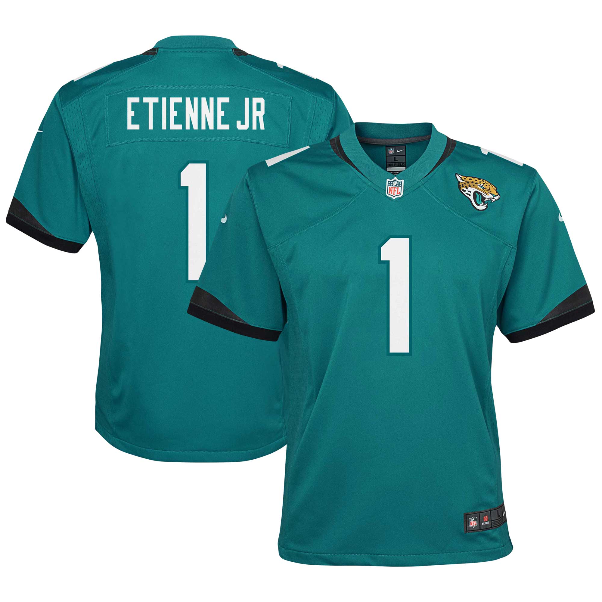 Jacksonville Jaguars Travis Etienne Teal Game NFL Jersey Youth