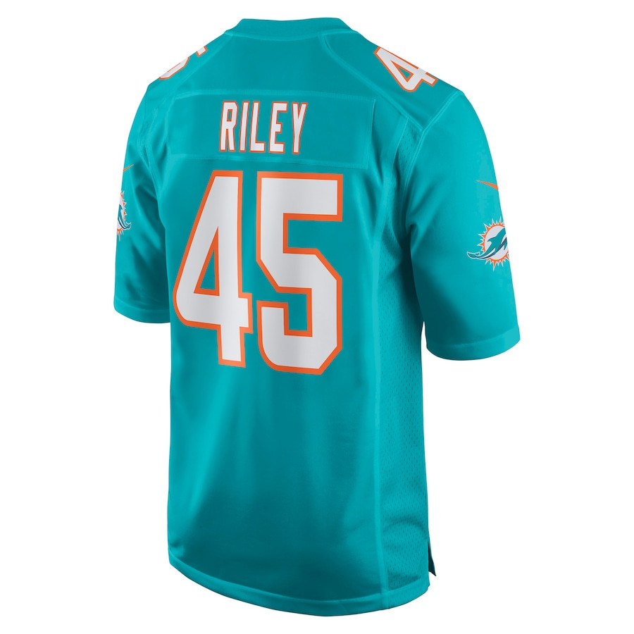 Duke Riley 45 Miami Dolphins Game Aqua NFL Jersey Men's