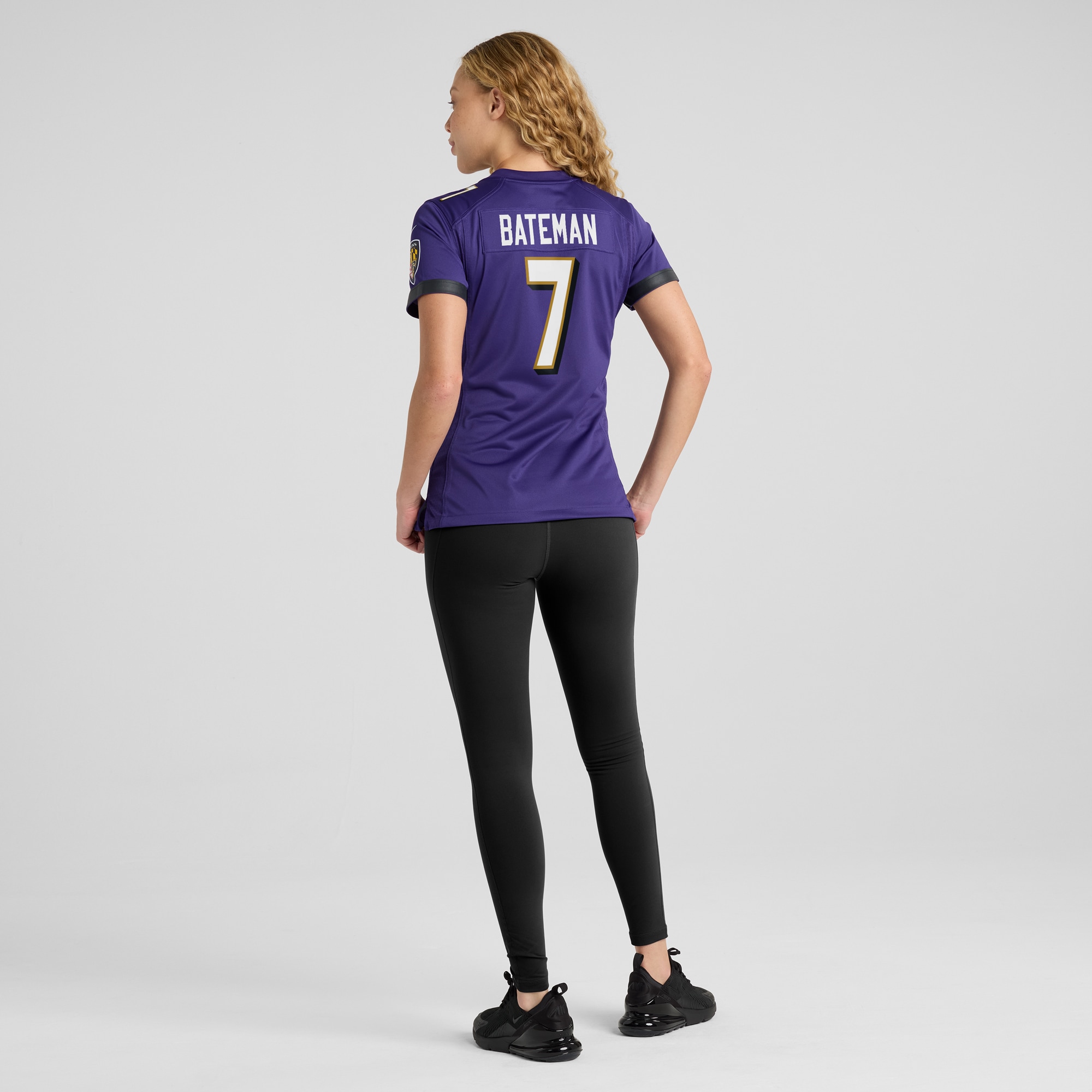 Baltimore Ravens Rashod Bateman Purple Game NFL Jersey Women's