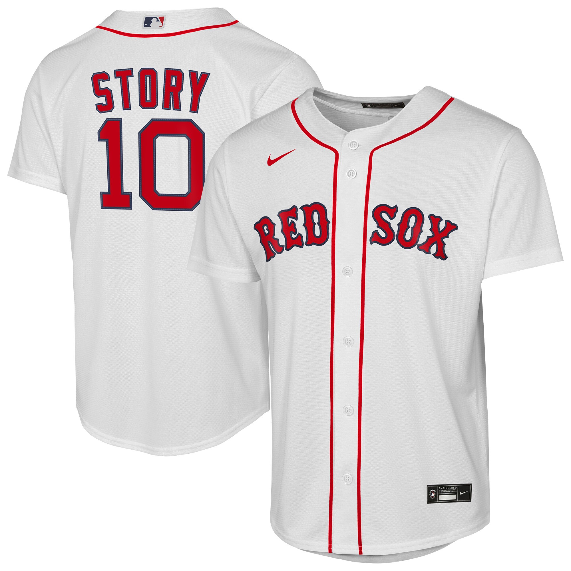 Boston Red Sox Trevor Story White Home Player MLB Jersey Youth