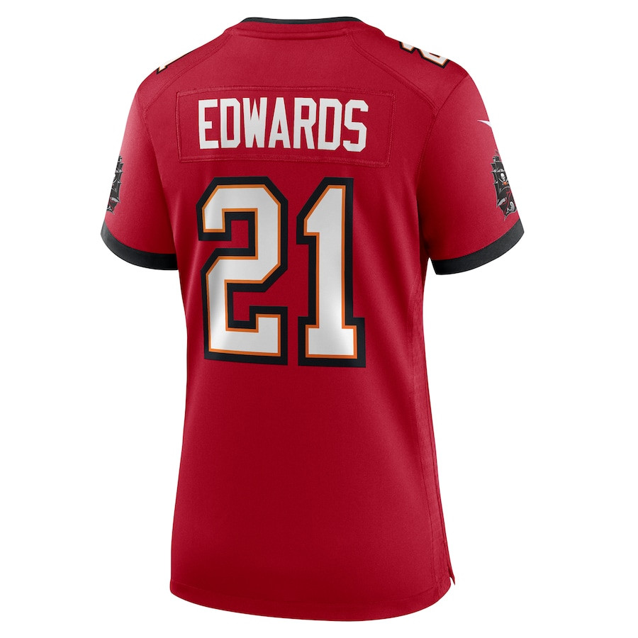 Mike Edwards 21 Tampa Bay Buccaneers Game Red NFL Jersey Women's