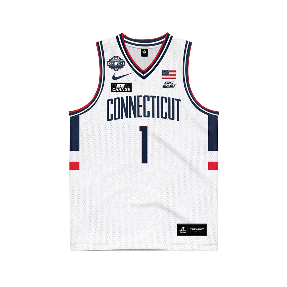 Solomon Ball 1 UConn Huskies 2024 National Champions Patch Unisex NCAA Jersey Unisex