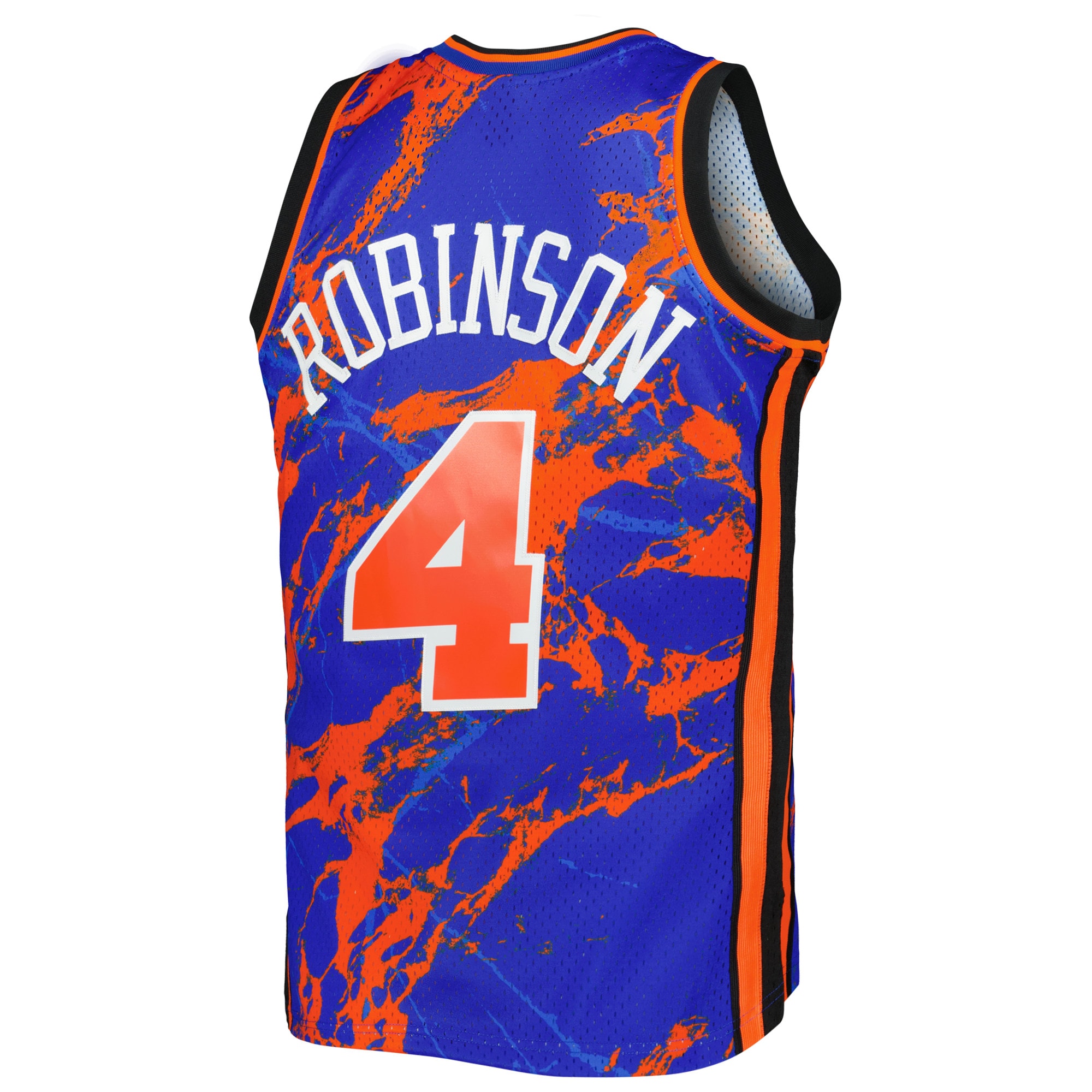 Mitchell Ness Nate Robinson Blue New York Knicks 2005/06 Hardwood Classics Marble Swingman NBA Jersey Men's
