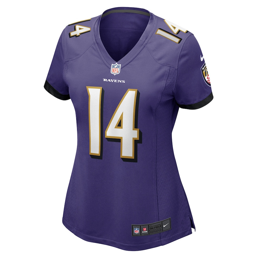Kyle Hamilton 14 Baltimore Ravens Game Purple NFL Jersey Women's