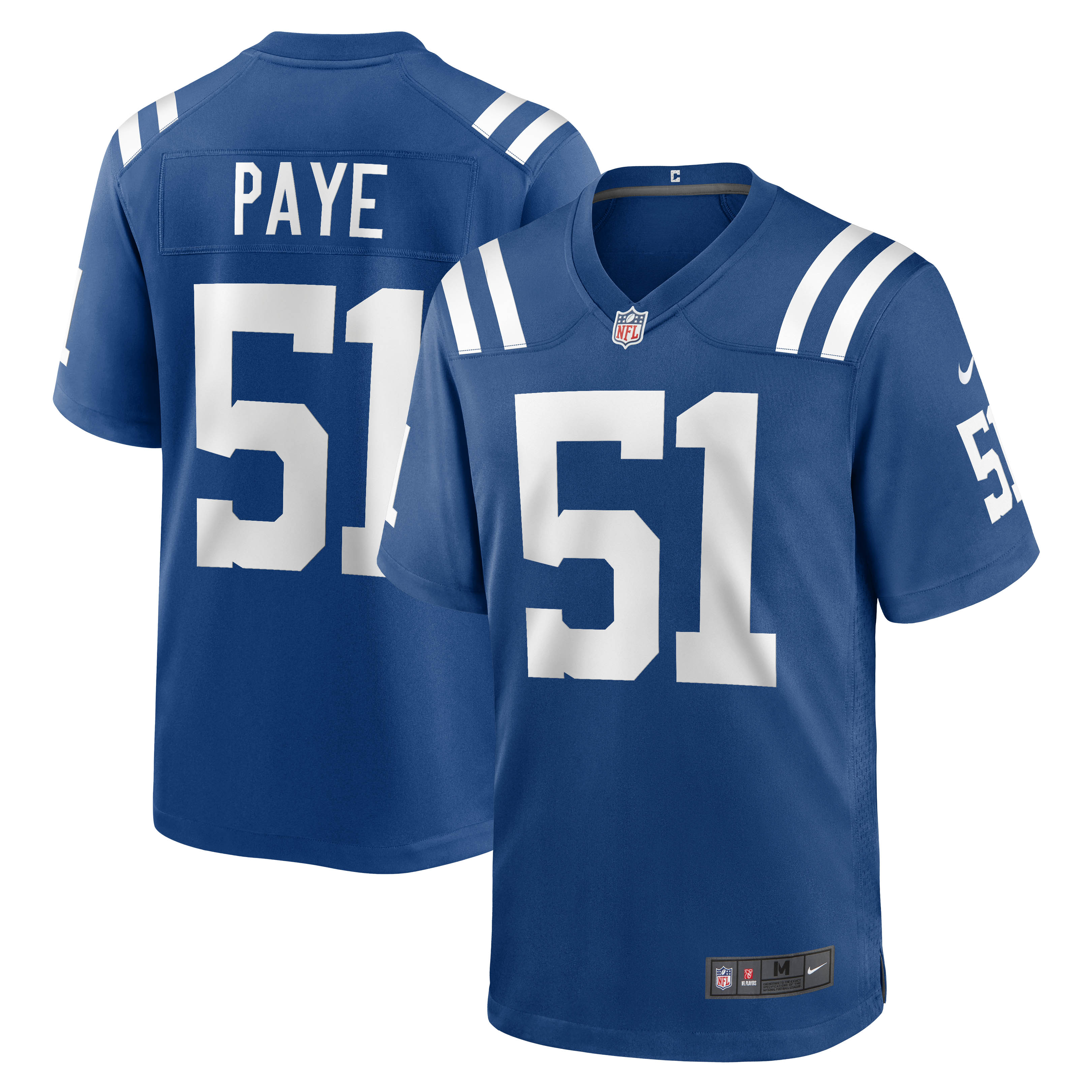 Indianapolis Colts Kwity Paye Royal Game NFL Jersey Men's