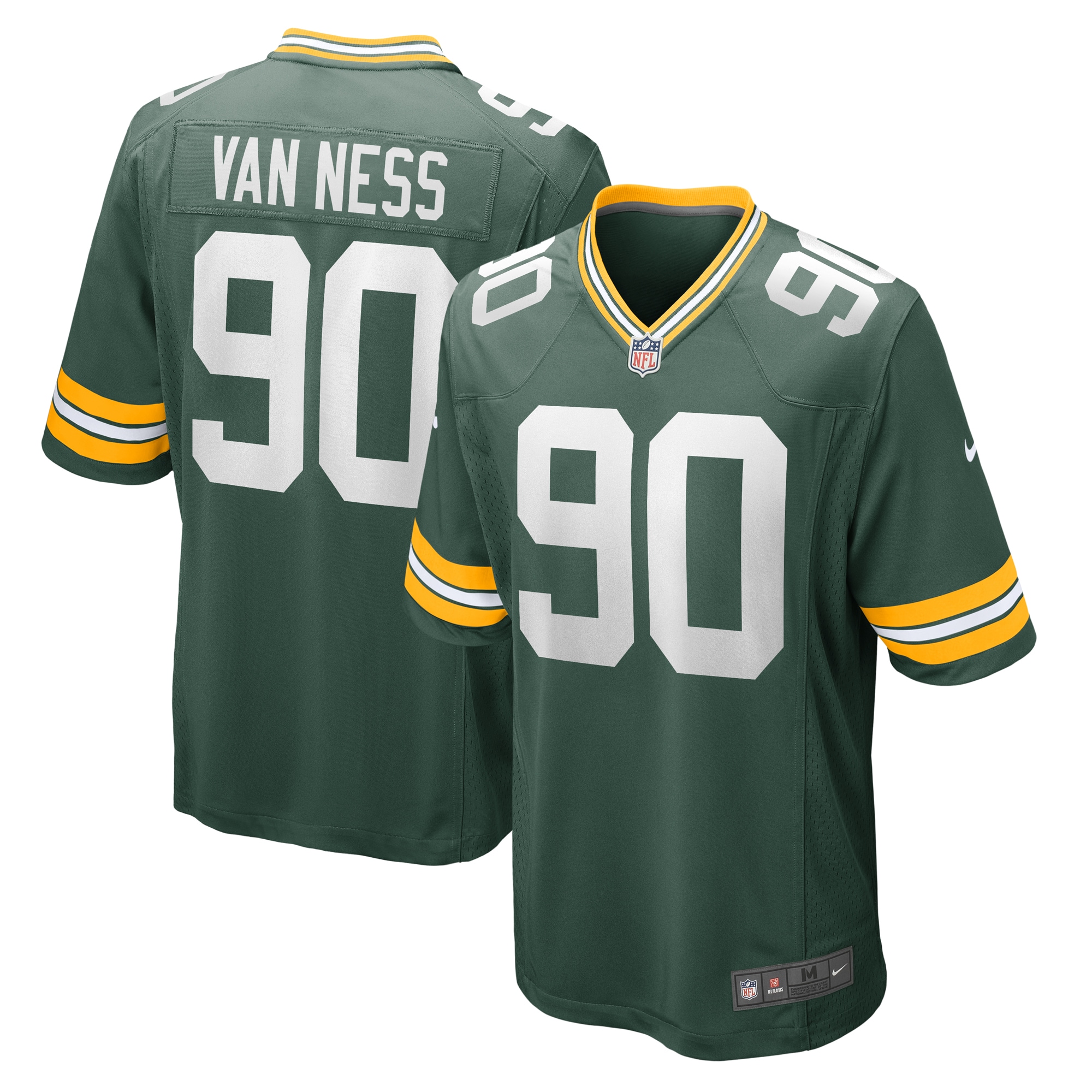 Green Bay Packers Lukas Van Ness Green Game NFL Jersey Men's