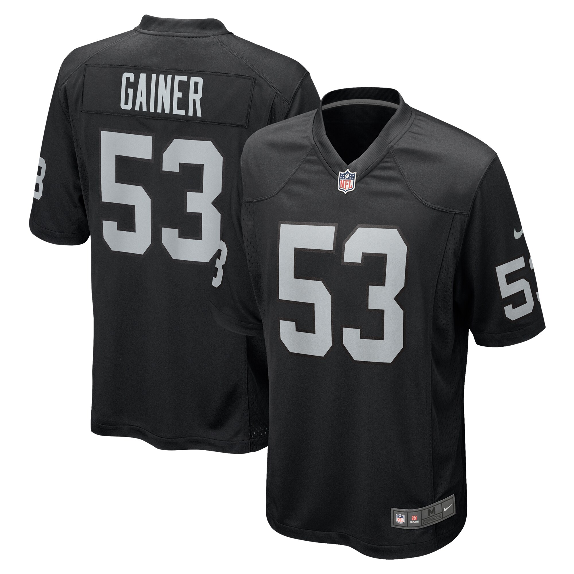 Las Vegas Raiders Amari Gainer Black Team Game NFL Jersey Men's