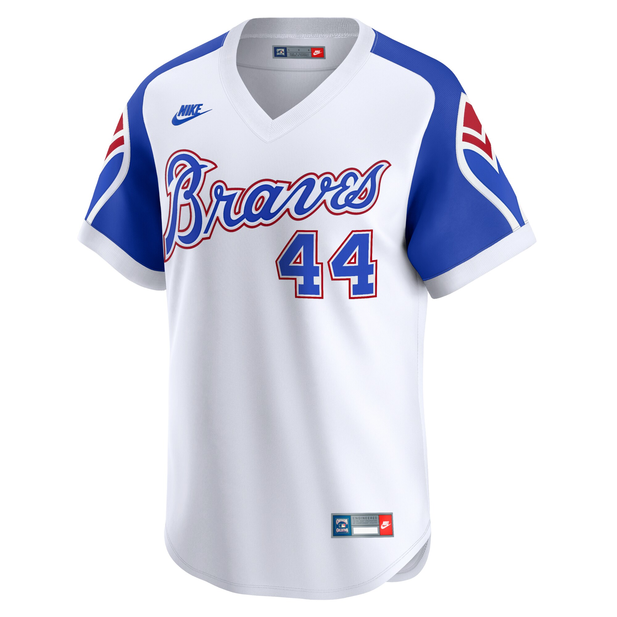 Atlanta Braves Hank Aaron White Throwback Cooperstown Limited MLB Jersey Men's