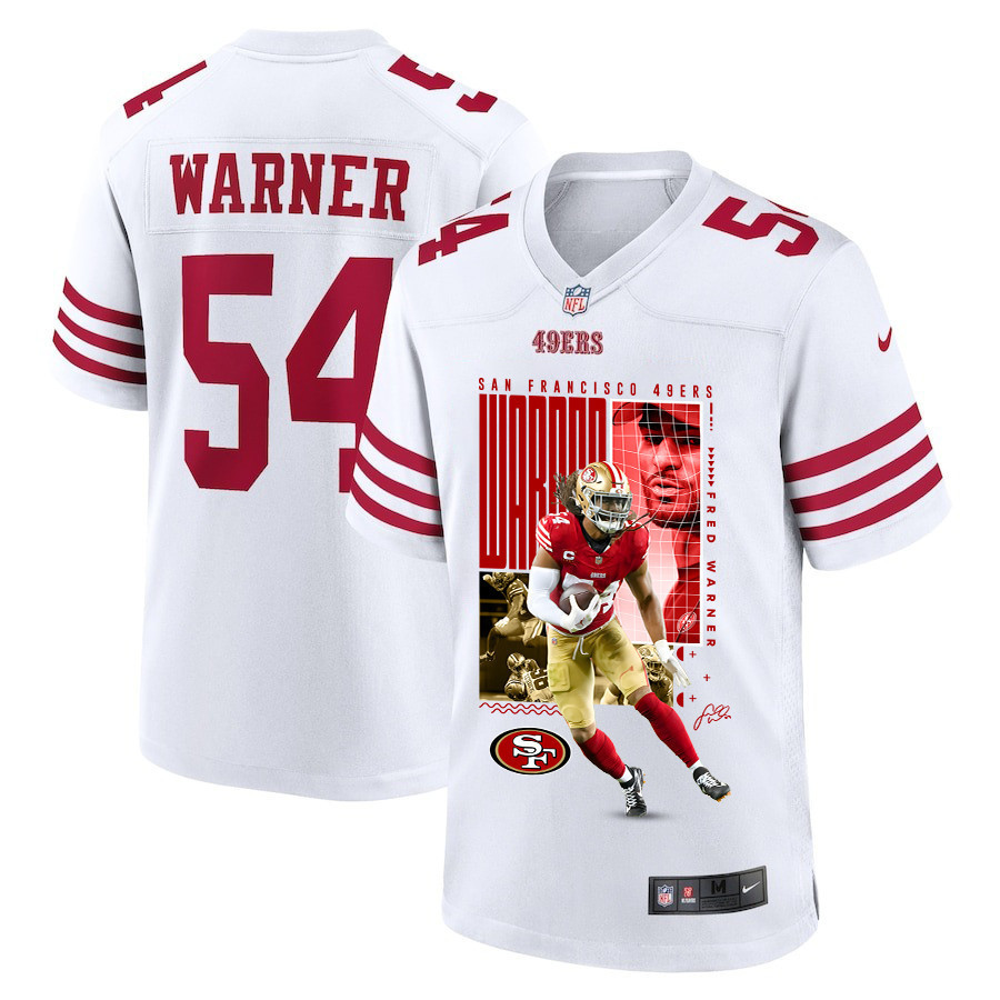 Fred Warner 54 San Francisco 49ers All-Pro Fred Game White NFL Jersey Men's