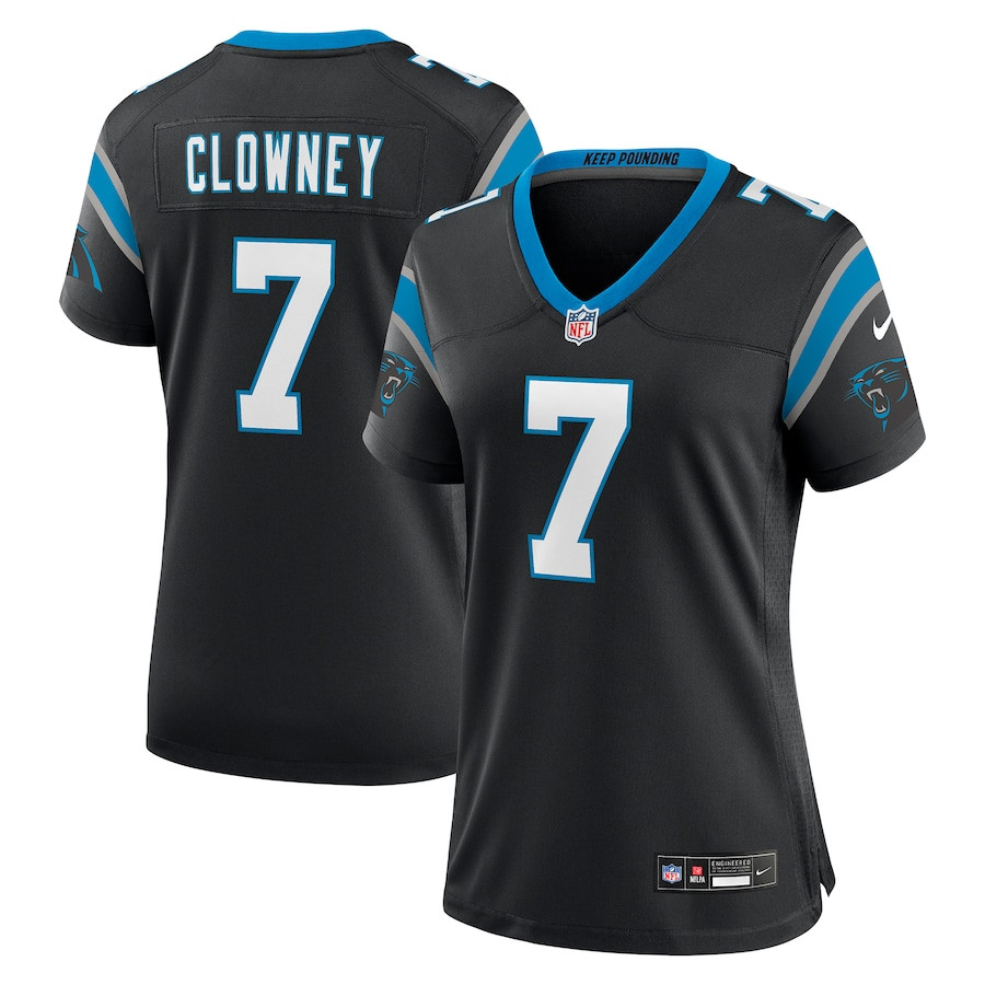 Jadeveon Clowney 7 Carolina Panthers Game Black NFL Jersey Women's