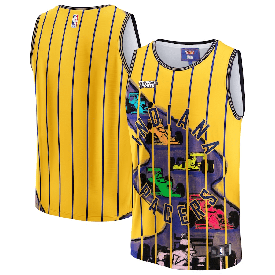 Indiana Pacers KidSuper Studio Unisex Hometown Gold NBA Jersey Unisex