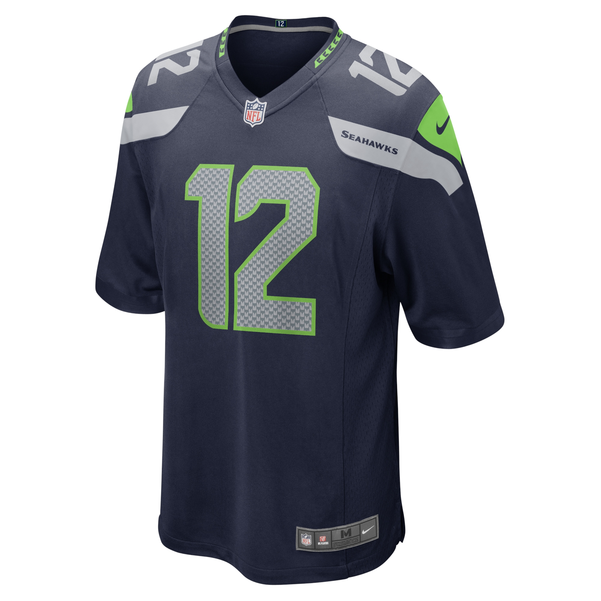 Seattle Seahawks 12s College Navy Game Team NFL Jersey Men's