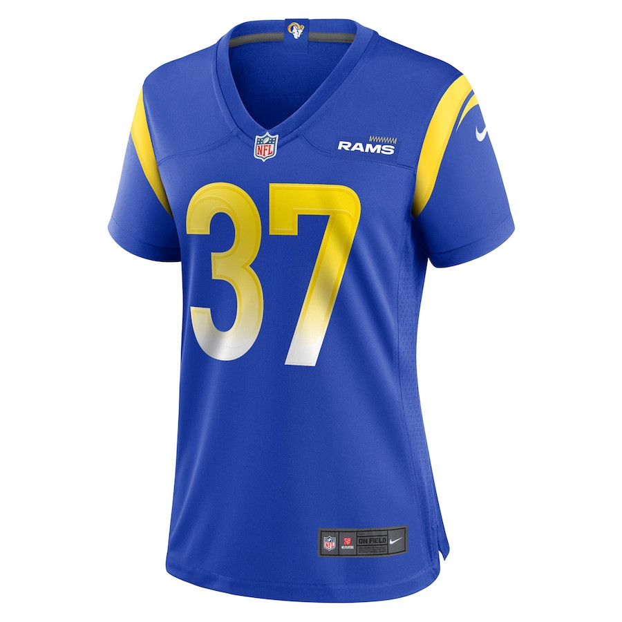 Quentin Lake 37 Los Angeles Rams Game Royal NFL Jersey Women's