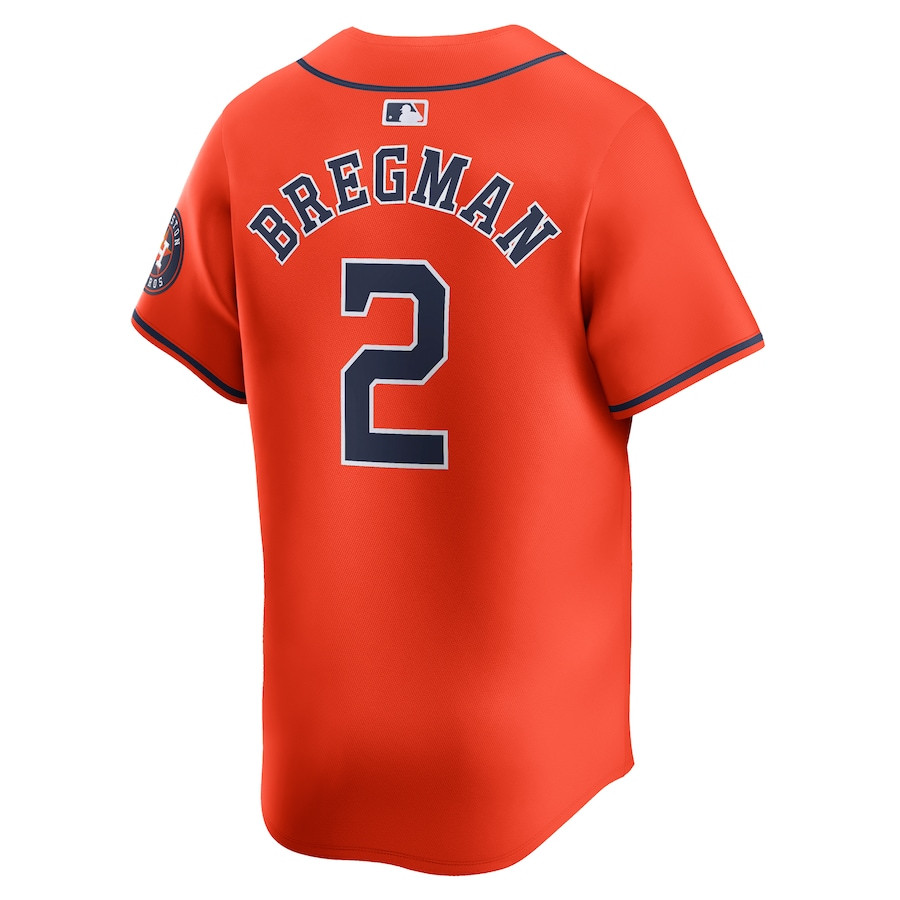 Alex Bregman 2 Houston Astros Alternate Limited Orange MLB Jersey Men's
