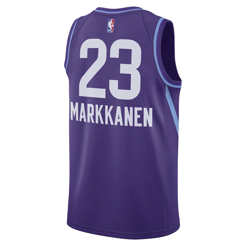 Lauri Markkanen 23 Utah Jazz Unisex 2024/25 Swingman Player City Edition Purple NBA Jersey Unisex