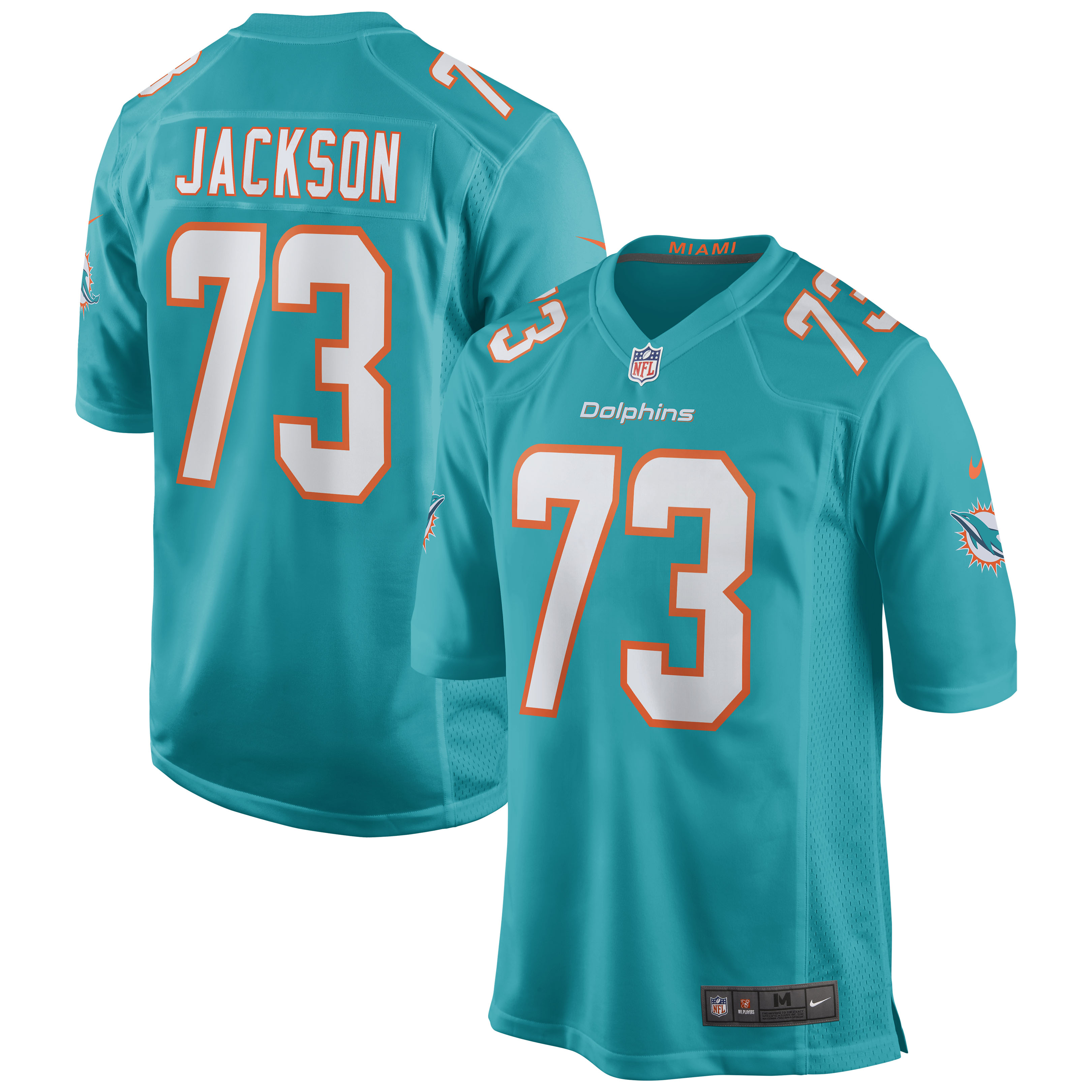 Miami Dolphins Austin Jackson Aqua Player Game NFL Jersey Men's