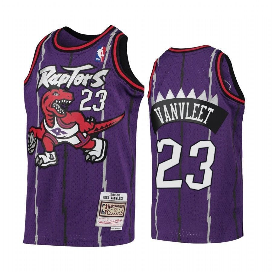 Raptors Fred Vanvleet 1998-99 Hardwood Classics Purple NBA Jersey Youth