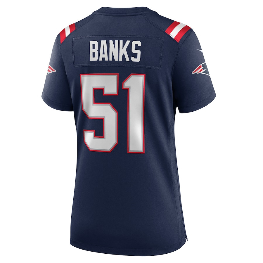 Keshawn Banks 51 New England Patriots Game Navy NFL Jersey Women's