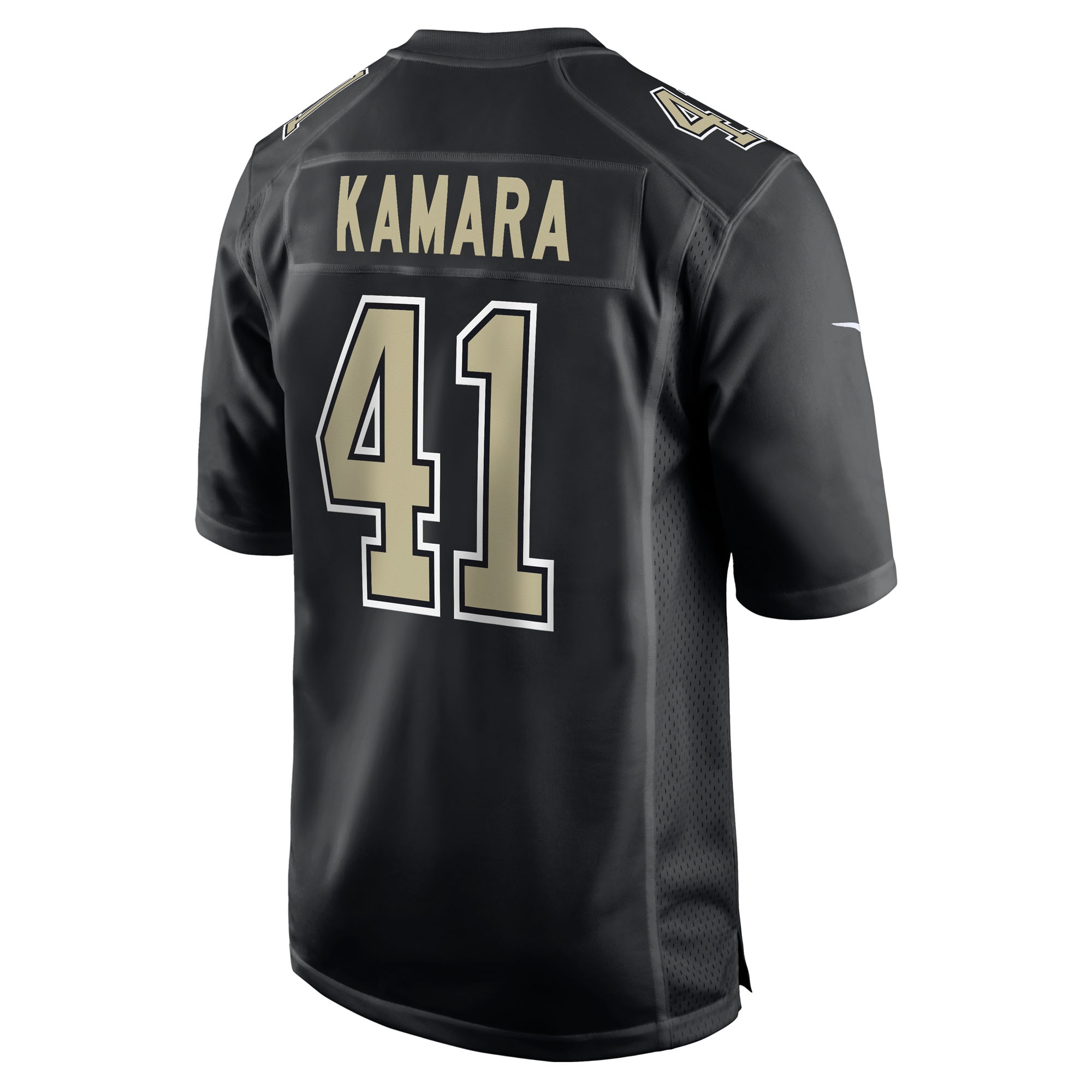 New Orleans Saints Alvin Kamara Carbon Black Fashion Game NFL Jersey Men's