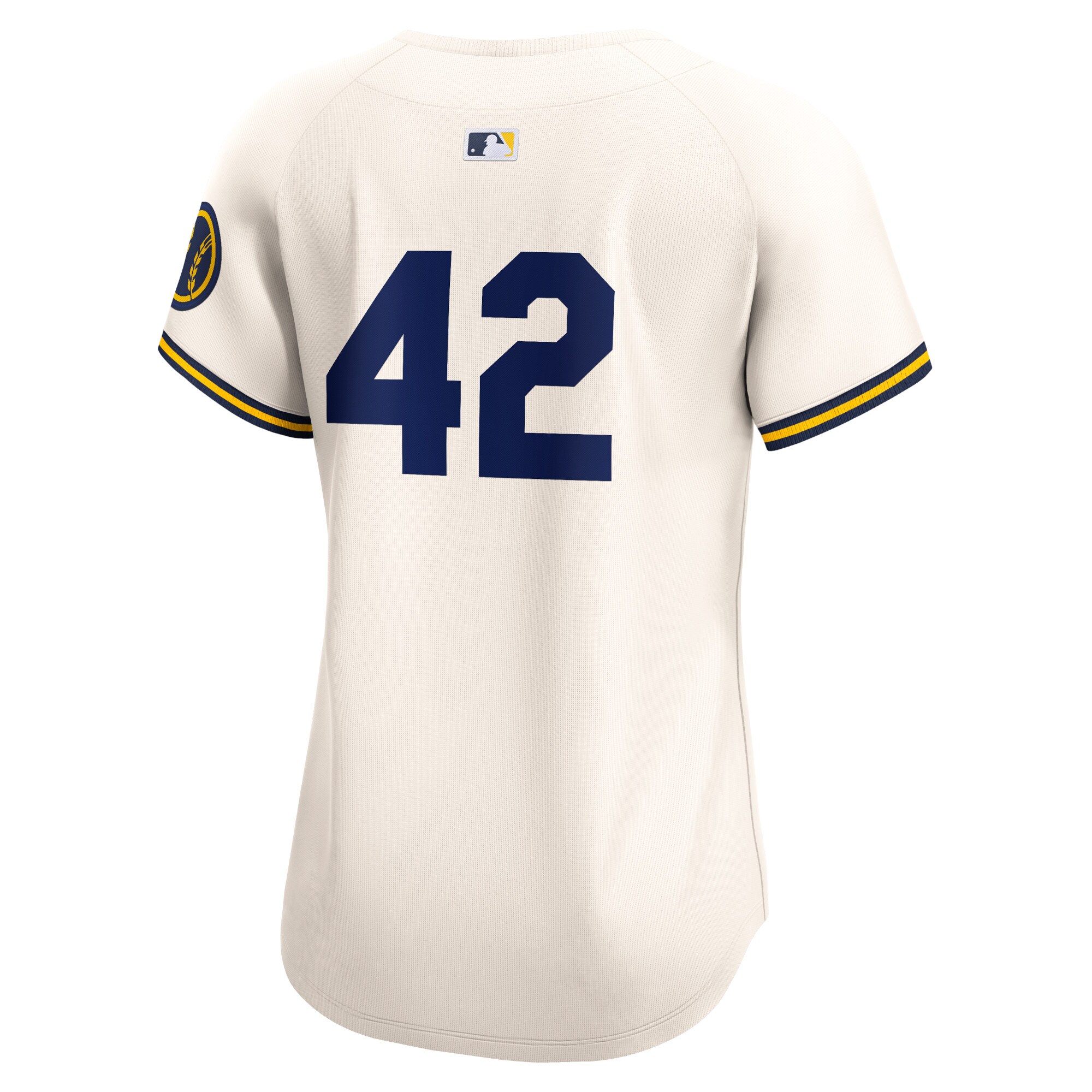 Milwaukee Brewers Cream 2024 Jackie Robinson Day Home Limited MLB Jersey Women's