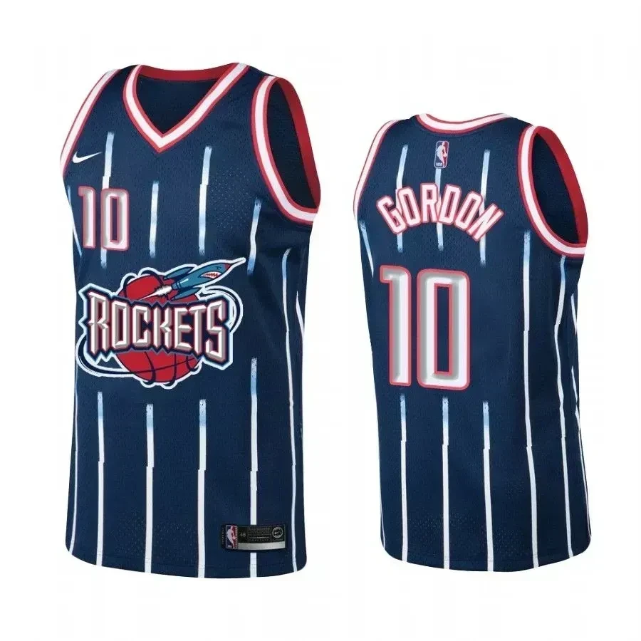 Houston Rockets 10 Eric Gordon Navy Hardwood Classics NBA Jersey Men's