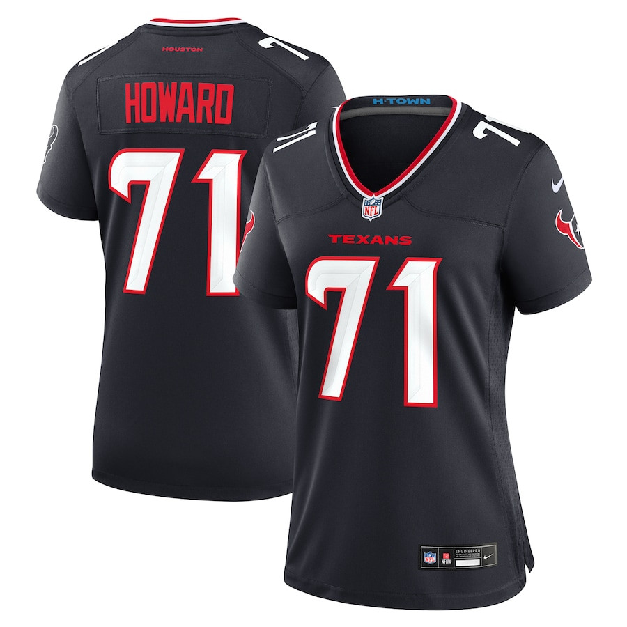 Tytus Howard 71 Houston Texans Team Game Navy NFL Jersey Women's