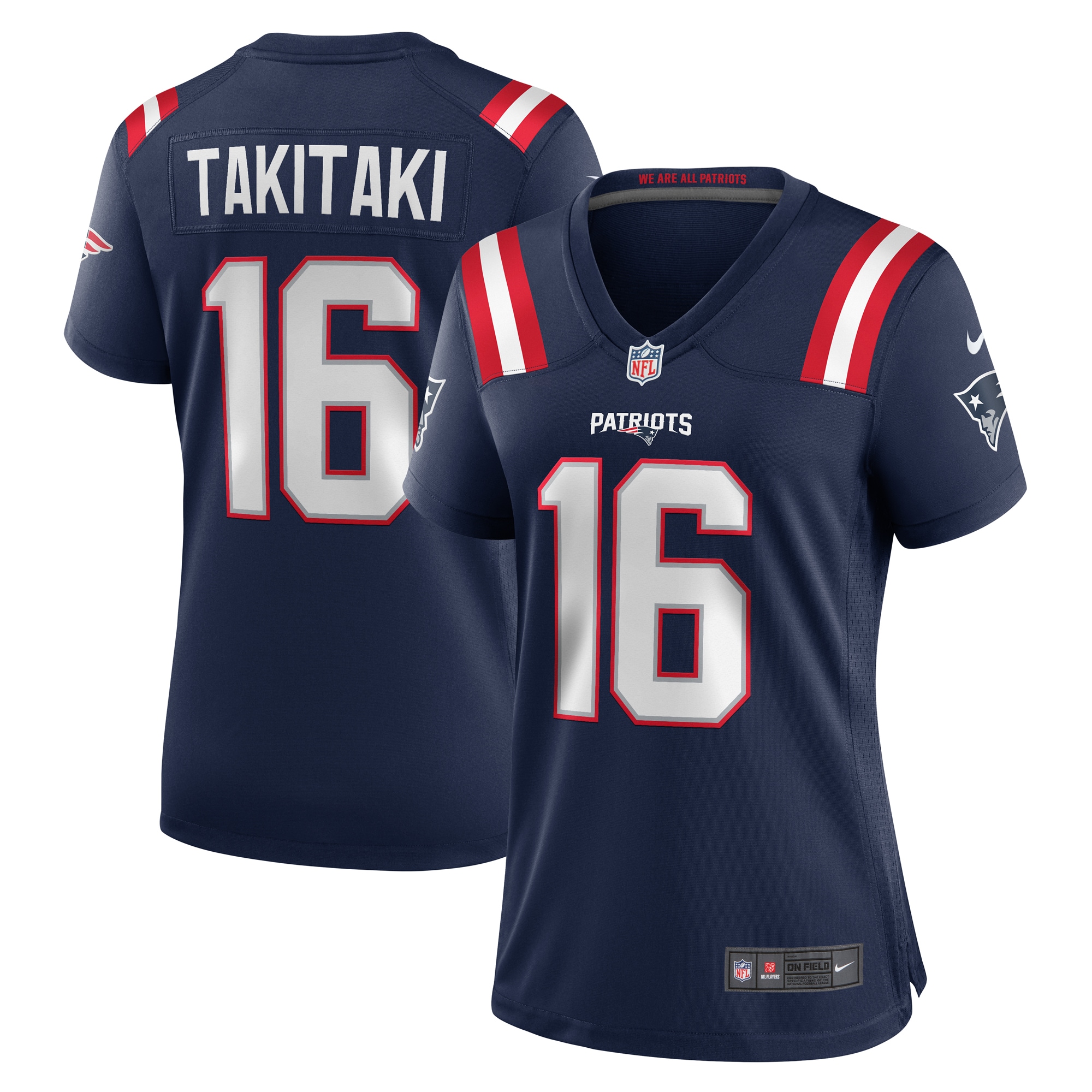 New England Patriots Sione Takitaki Navy Game NFL Jersey Women's