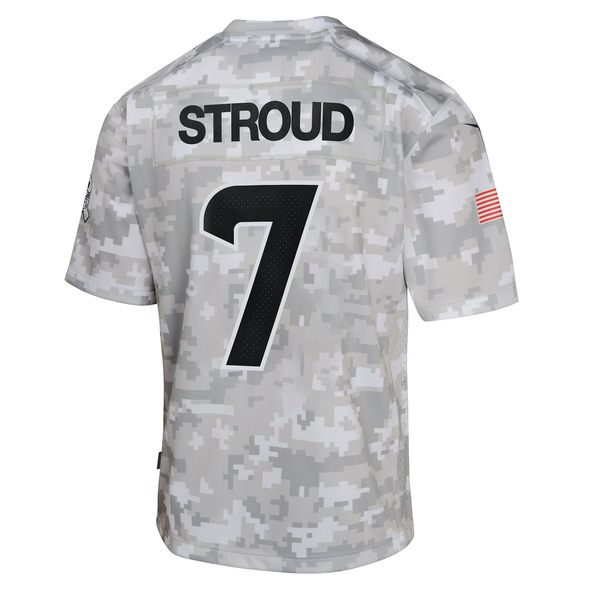 Houston Texans C.J. Stroud Arctic Camo 2024 Salute to Service Game NFL Jersey Youth