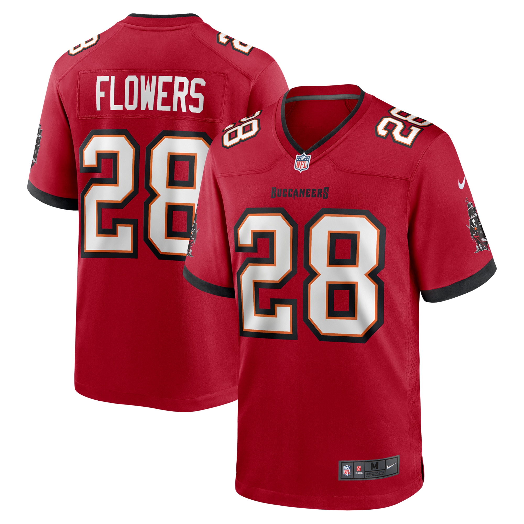 Tampa Bay Buccaneers Dallis Flowers Red Game NFL Jersey Men's