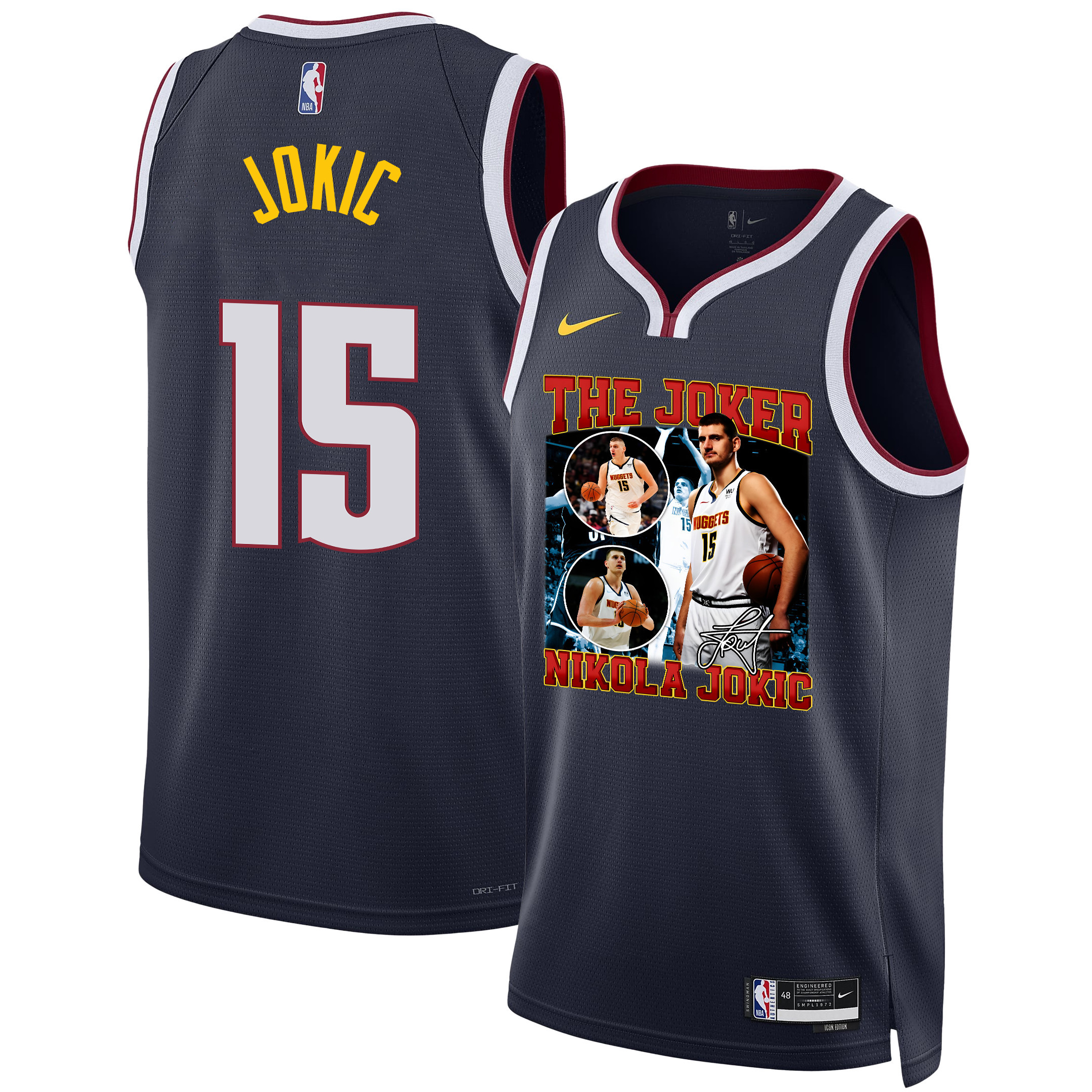 Nikola Jokic Denver Nuggets The Joker's Legacy 2023 Champions Swingman Black NBA Jersey Men's